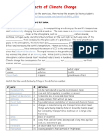 Climate Change Cause and Effect Worksheet Templates Layouts - 120120