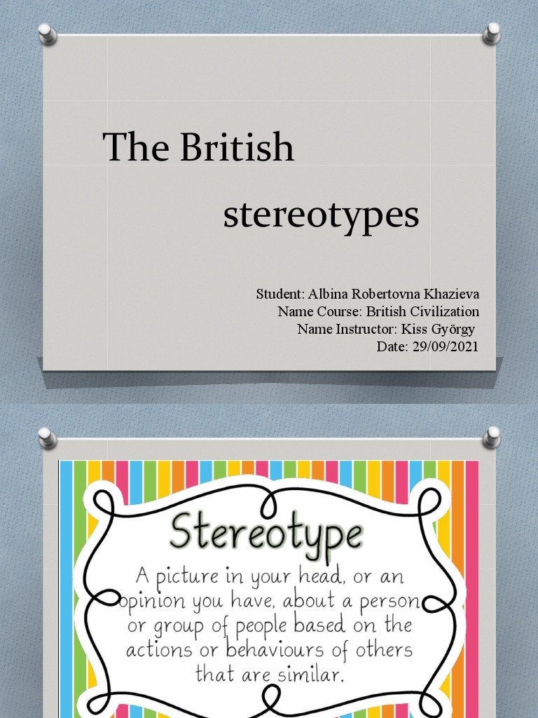 British Stereotypes PDF