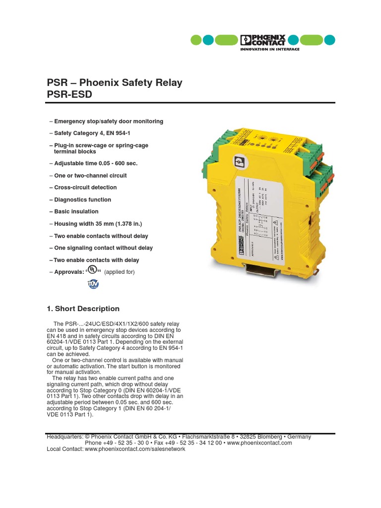 Rele Phoenix Contact | PDF | Relay | Electromagnetism
