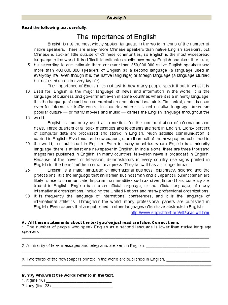 Importance of Learning English | PDF | English Language | Telegraphy