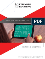 Foundation Mathematics Online: Continuing Education