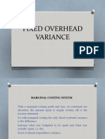 Fixed Overhead Variance