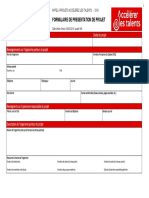 Formulaire PRESENTATION DE PROJET v2 18 12 18