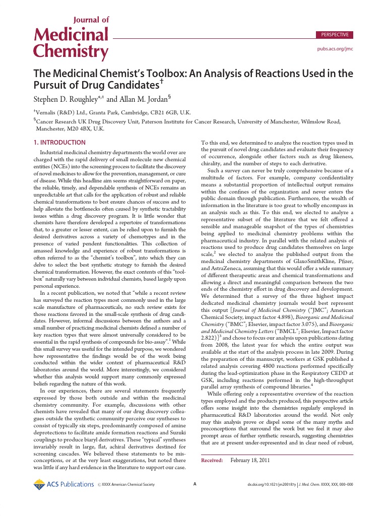 Medicinal Chemist's Toolbox PDF Amine Functional Group