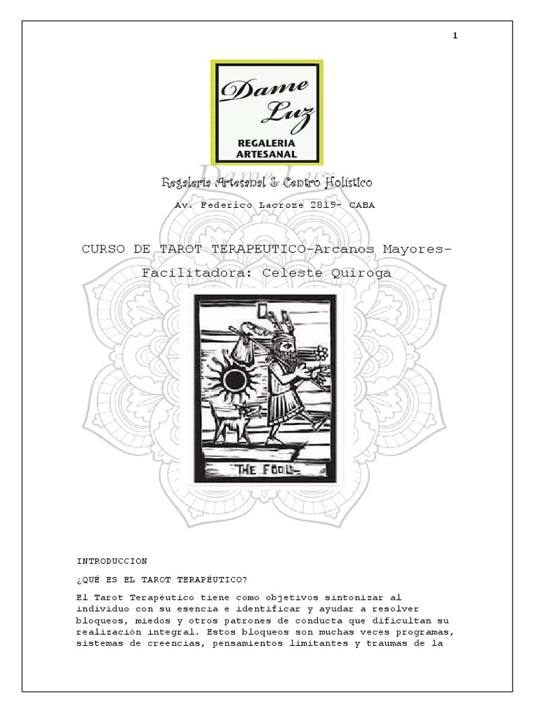 Curso de Tarot Terapéutico | PDF | Carl Jung | Psique (psicología)