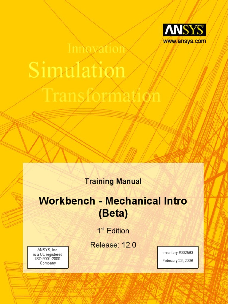 Workbench - Mechanical Intro (Beta) : Training Manual | PDF