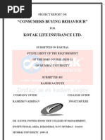 Download Consumers Buying behaviour in life insurance by Rajeshsatpute SN55261328 doc pdf