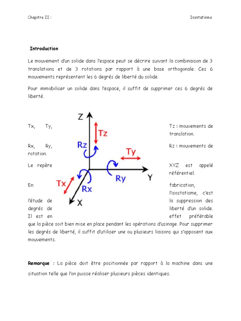 Isostatisme et centrage des pièces | PDF | Ingénierie mécanique ...