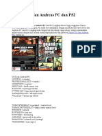 Cheat GTA San Andreas PC Dan PS2 Lengkap