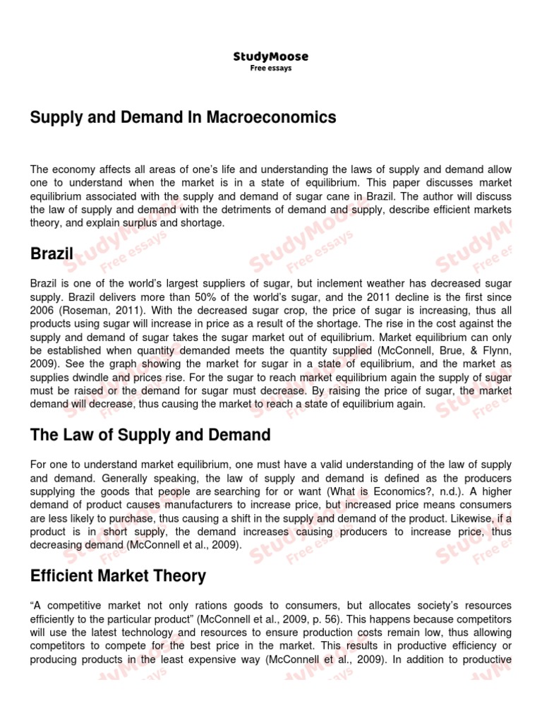 Supply and demand in macroeconomics pdf economic surplus supply