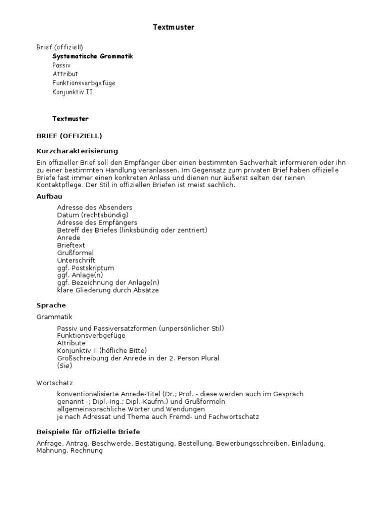 Beschwerde Textmuster