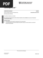 Cambridge IGCSE: Computer Science 0478/21