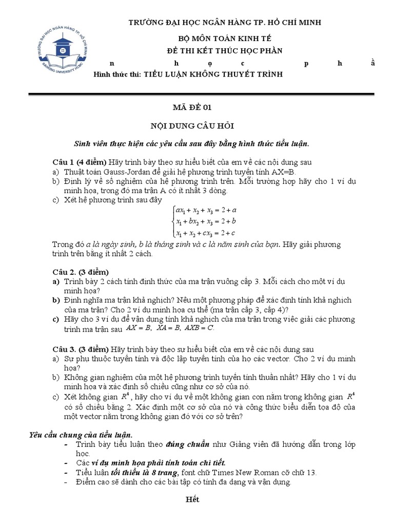 De Thi Toán Cc1 - hệ Cq Chuẩn | PDF