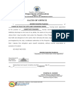 CS Form No. 32 Oath of Office 5 COPIES