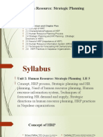 Human Resource: Strategic Planning: Learning Horizon and Chapter Plan