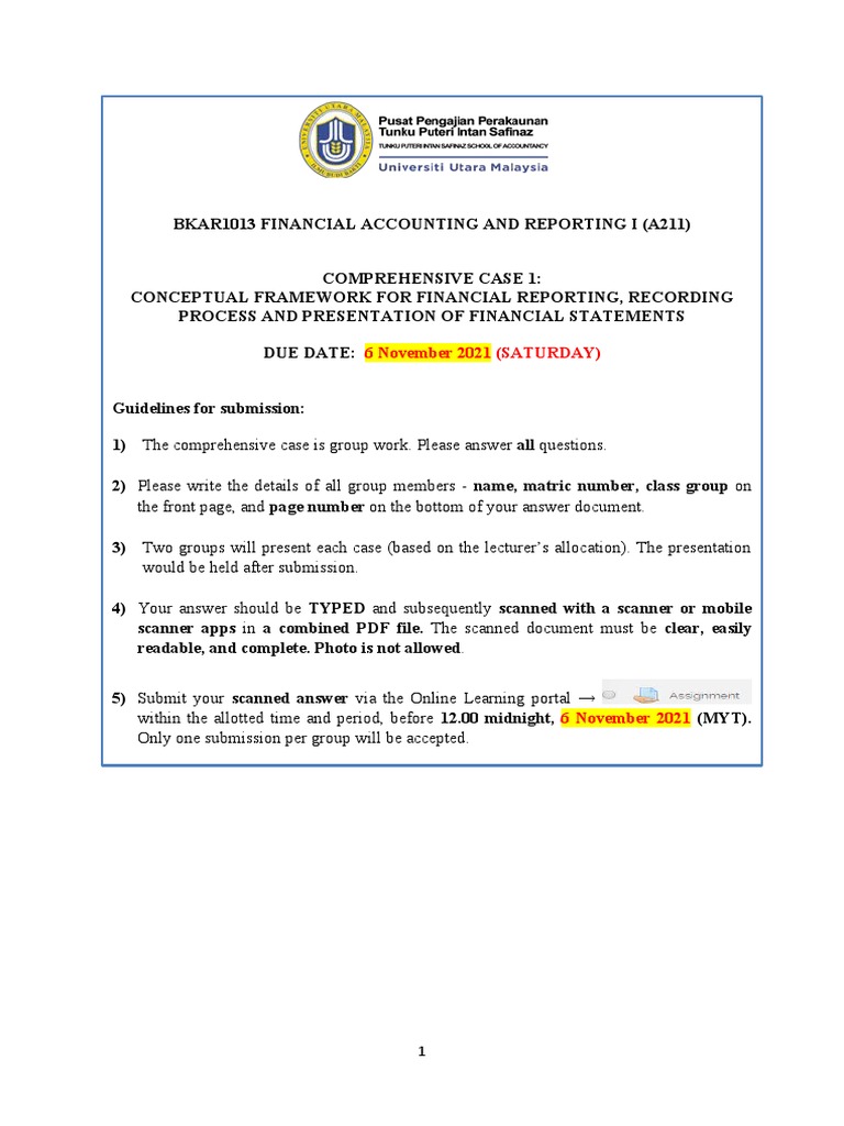 Financial Accounting Case Study Guide | PDF | Expense | Revenue