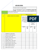 Lista de Cotejo N°13.