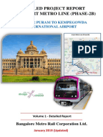Detailed Project Report For Airport Metro Line (Phase-2B) : From K R Puram To Kempegowda International Airport