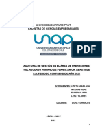 Auditoría de gestión en el área de operaciones y recurso humano de Planta Arica Abastible