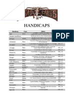 Handicaps Deadlands