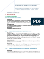 ESPECIFICACIONES TECNICAS DE AGUA POTABLE