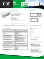 6-GFM Series: Valve-Regulated Lead-Acid Battery 6-GFM-200