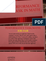 Performance Task in Math