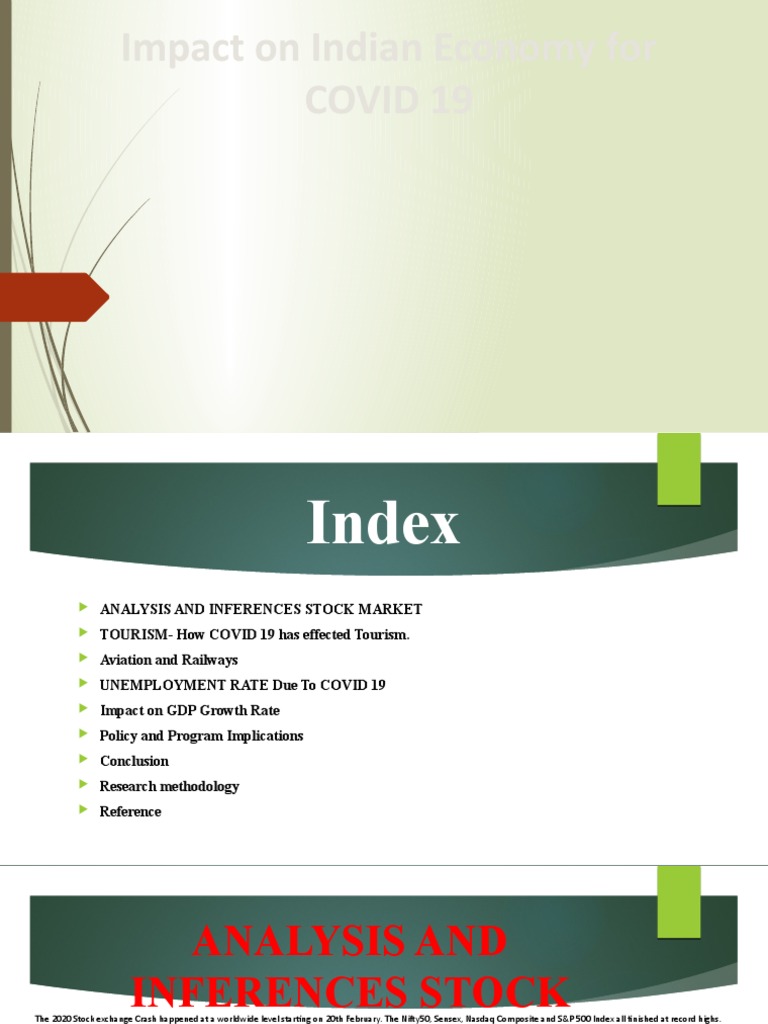 Impact On Indian Economy For COVID 19 | PDF | Recession | Economic Growth