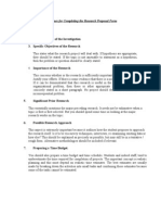 Guidelines for Completing Research Proposal