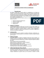 Especificaciones técnicas generales para construcción