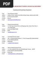 Supplier List of 200 Bedded Nursing Home Machineries: Paediatrics & Neonatology Department