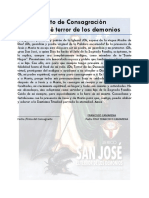 Acto de Consagración San Jose Terror de Los Demonios - Certificado Firma Padre Francisco