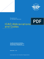 ICAO Abbreviations and Codes: Procedures For Air Navigation Services