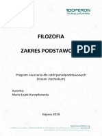 Filozofia Program Nauczania Zakres Podstawowy