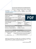 Ficha de Participación para Profesionales Independientes