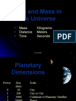 Size and Mass in The Universe