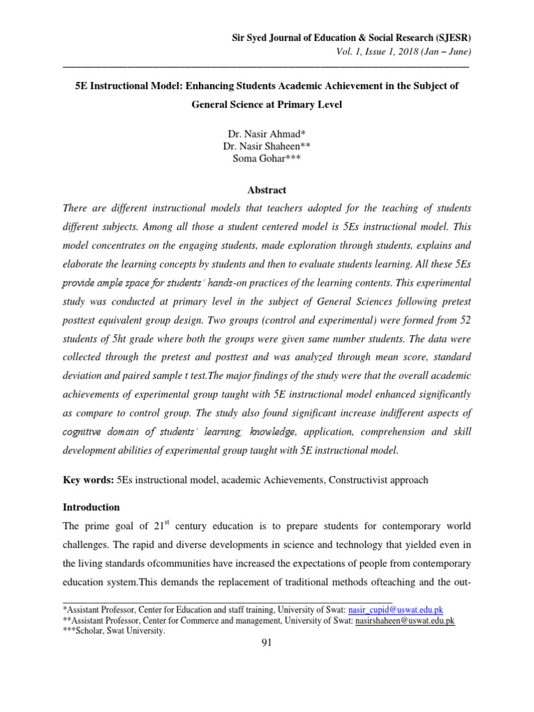 5E Model Boosts Primary Science Learning | PDF | Constructivism ...