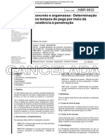 NBR 9832 - Concreto e Argamassa - Determinação Dos Tempos de Pega Pela Penetração