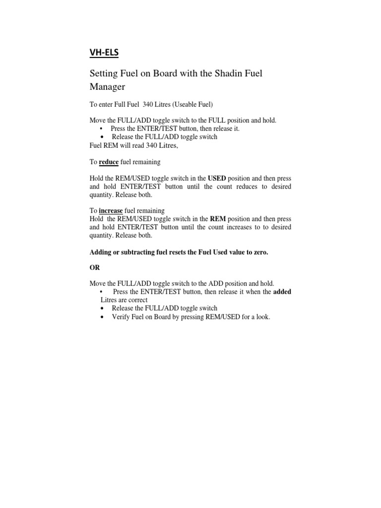 Shadin Fuel Flow Manual PDF