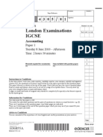 Accounts May 2010 IGCSE