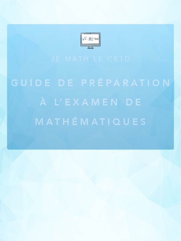 Guide de préparation CE1D Maths | PDF | Triangle | Polygone