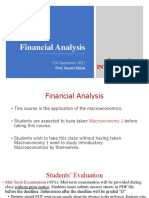 Financial Analysis: Fall Semester 2021