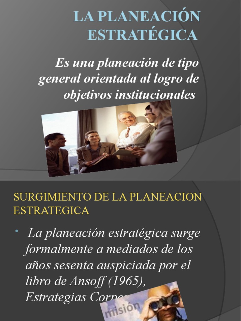 La Planeación Estratégica | PDF | Crecimiento personal y profesional