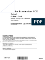 Gujarati Edexcel Gce May 2010