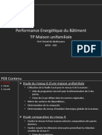 Performance Energétique Du Bâtiment TP Maison Unifamiliale: Prof. Kristel de Myttenaere Batir - Ulb