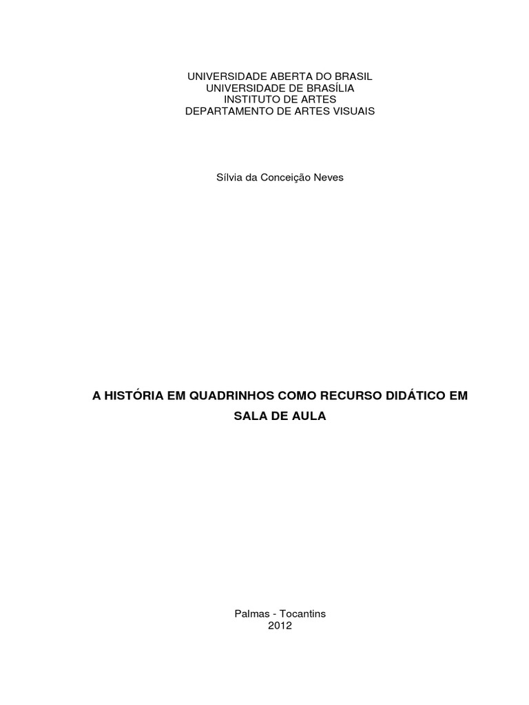 A História em Quadrinhos Como Recurso Didático | PDF | Aprendizado | Imagem