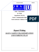 Iqra University transportation and parking plan