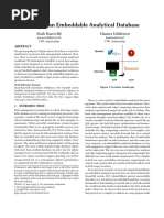 Duckdb: An Embeddable Analytical Database: Mark Raasveldt Hannes Mühleisen