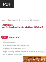 Mark Raasveldt & Hannes Mühleisen: Duckdb