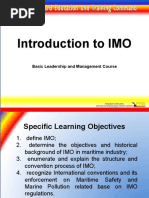 Introduction To IMO: Basic Leadership and Management Course